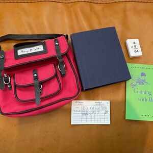 Molly McIntire retired school bag with contents.